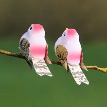 12 шт. искусственный цветок птицы Свадебные Рождественские елки украшения статуэтки и миниатюры