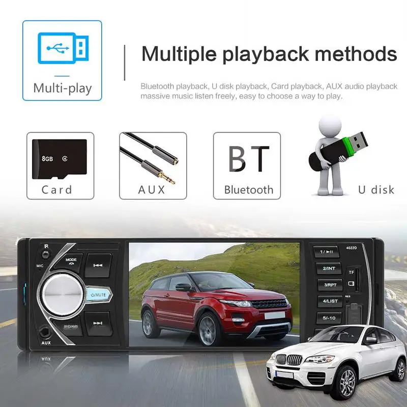 4 1 дюймовый DIN HD радио автомобильный MP5 MP3 плеер с поддержкой Bluetooth музыки громкой