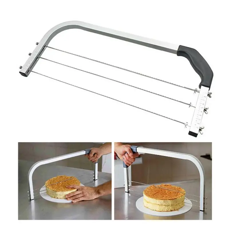 AdjustableLarge3BladesCakeCutterInterlayerCakeSlicerDIY