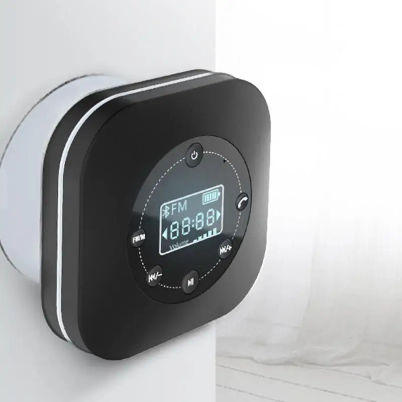 

Wireless Portable bathroom wall Suction Cup design Waterproof Plastic shell Bluetooth Speaker Music Player