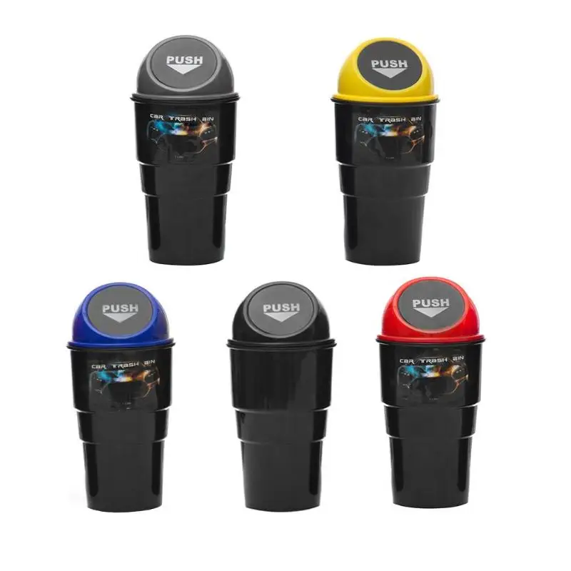 

Mini Portable Car Trash Bin Dust Case Holder Garbage Storage Waste Dustbin