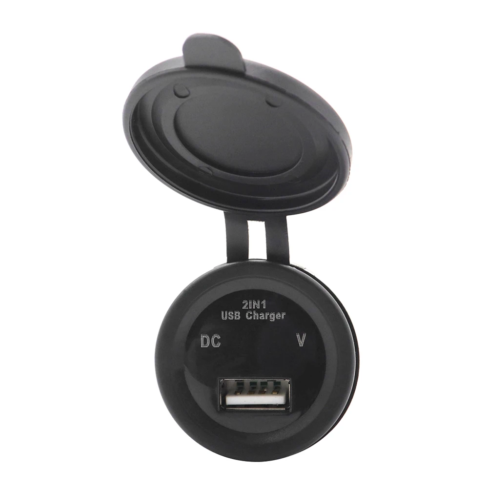12V 24V 2.1A с цифровой светодиодный вольтметр USB Автомобильное зарядное устройство