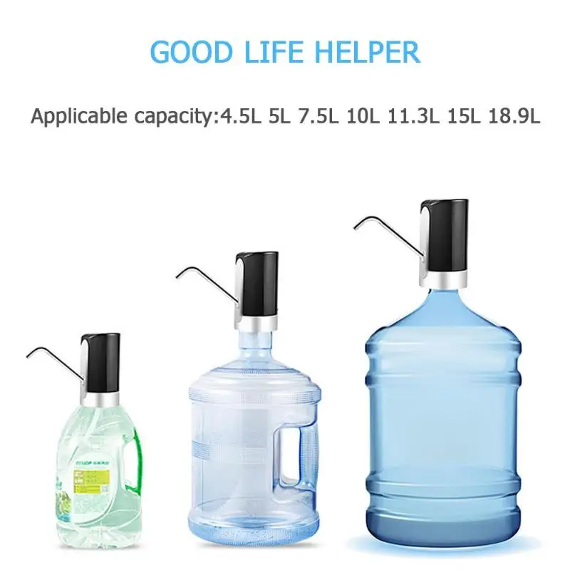4W Potable Automatic Electric Water Pump Dispenser Drinking Bottle Switch USB Rechargeable Water Dispenser Pump for Home Office