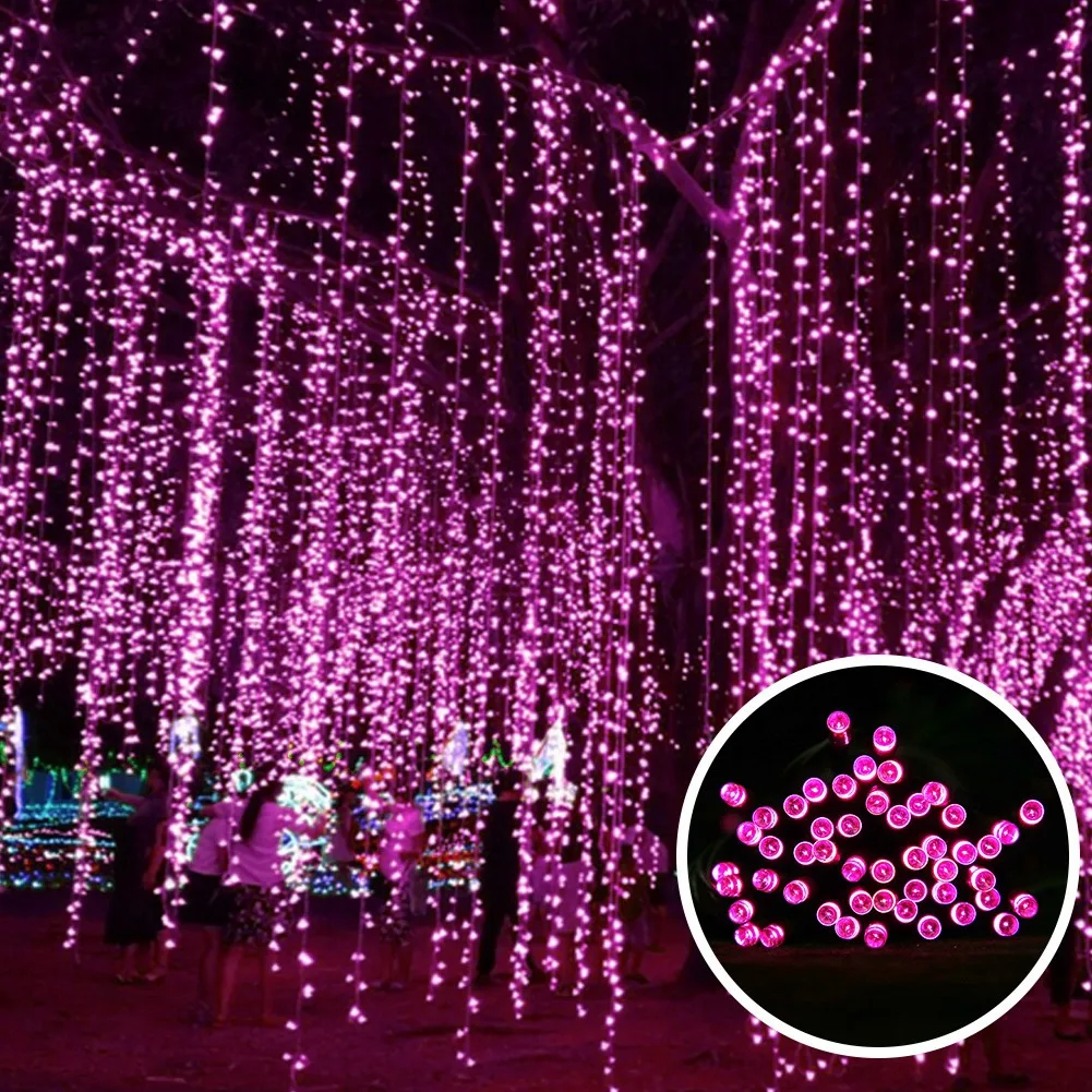 

10m 100LED Solar Powered Light Lamp String For Wedding Christmas Holiday Decorative Lighting