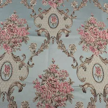 Классическая Цветочная парчовая ткань, дамасский жаккард одежды плотная одежда занавески обивка ткань по двору