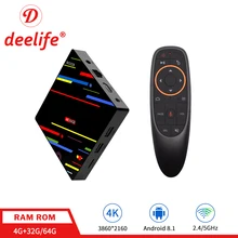 Deelife Global TV Box 4K HDR Android 8.1 Ultra HD 4G Ram 32G/64G Rom Smart Set Top Box IPTV Media Player Wifi 5GHz USB 3.0 H.265 Deelife Global TV Box 4K HDR Android 8.1 Ultra HD 4G Ram 32G/64G Rom Smart Set Top Box IPTV Media Player Wifi 5GHz USB 3.0 H.265