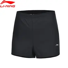 Li-Ning женские шорты для бега полиэстеровый обычный крой комфорт внутри дышащие спортивные шорты AKSN272 WKD602