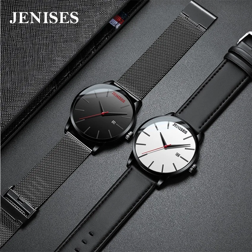2019 Ultra Thin Fashion Male Wristwatch Waterproof Scratch-resistant Business Men Watch Clock Top Brand Luxury Relogio Masculino