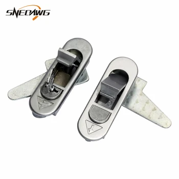 

MS610 Zinc Alloy Plane Lock with Key 83.5x26.5mm Industrial Distribution Box Plane Lock Safety Mailbox Flat Steel Cabinet Lock