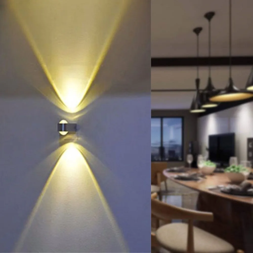 

Indoor LED wall light 6W Double sided crystal Wall mounted sconce Living room bedroom decoration Modern LED wall lamp AC85-265V
