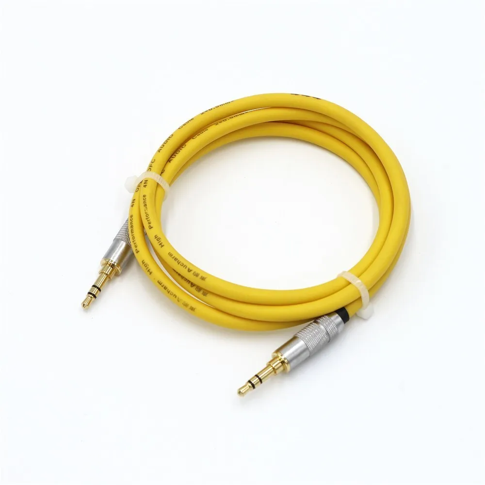 AUX Cable Jack 3 5mm 4N OFC silver plated audio Cable for 3 5mm Jack DAC Headphones amplifier Speaker Data line