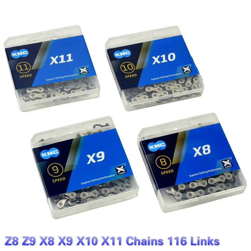 

New Kmc Z8 Z9 X8 X9 X10 X11 Chains 116 Links Cycle Derailleur Chain 8 9 10 11speed Mtb Road Mountain Bicycle Original Chain