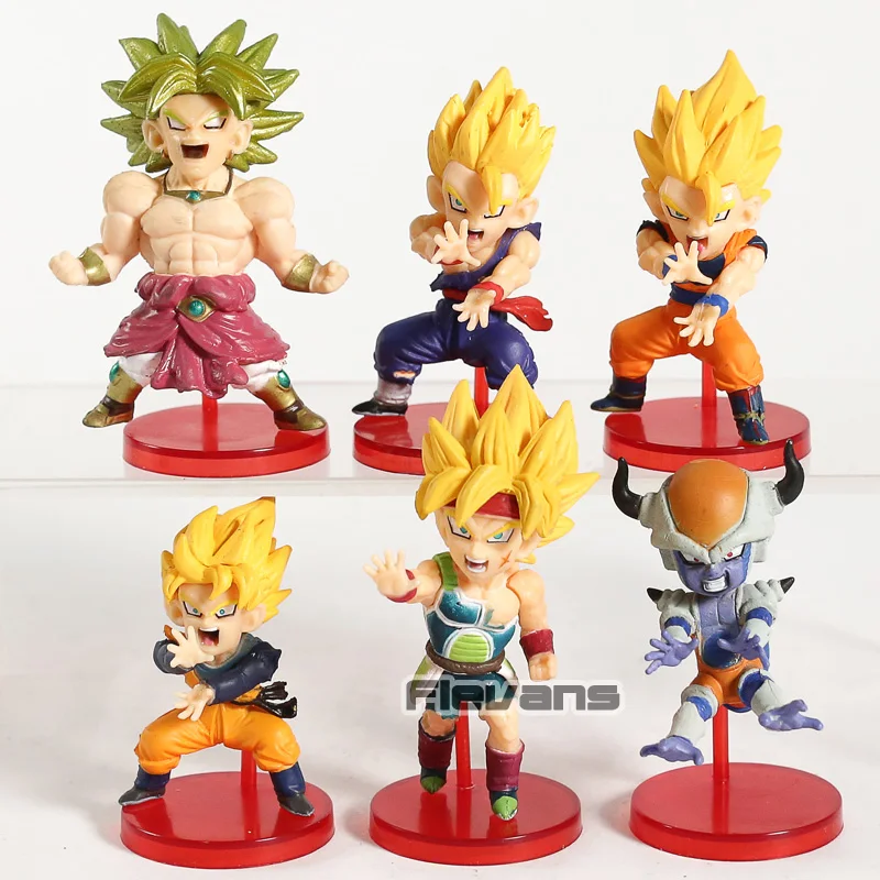 

Dragon Ball Z Battle of Saiyans Vol.4 Broly Super Saiyan Son Goku Gohan Goten Freeza Barduck PVC Figures Toys 6pcs/set