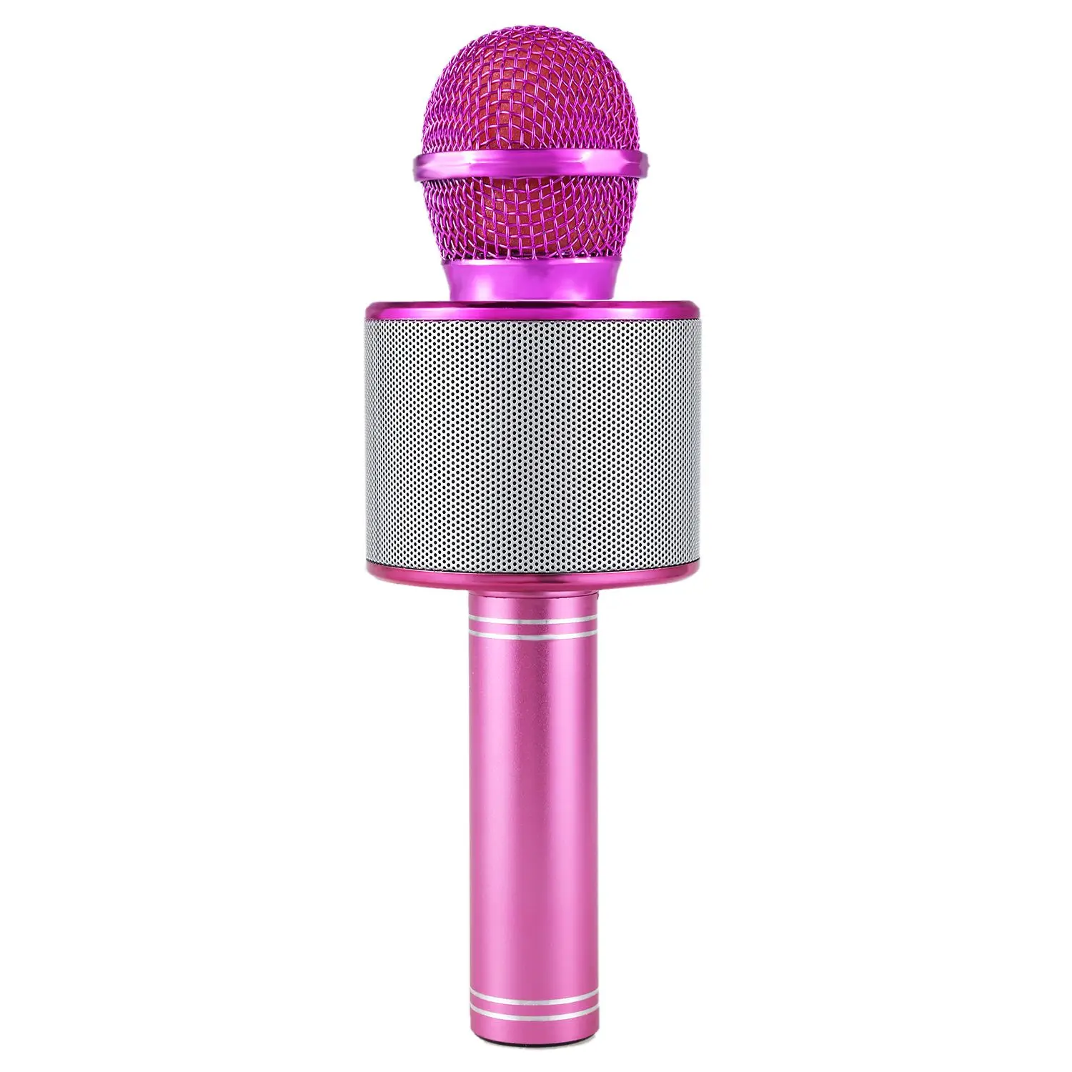 Беспроводной микрофон для караоке портативный Bluetooth мини домашний KTV для воспроизведения музыки и пения динамик плеер селфи телефон PC фиолетовый