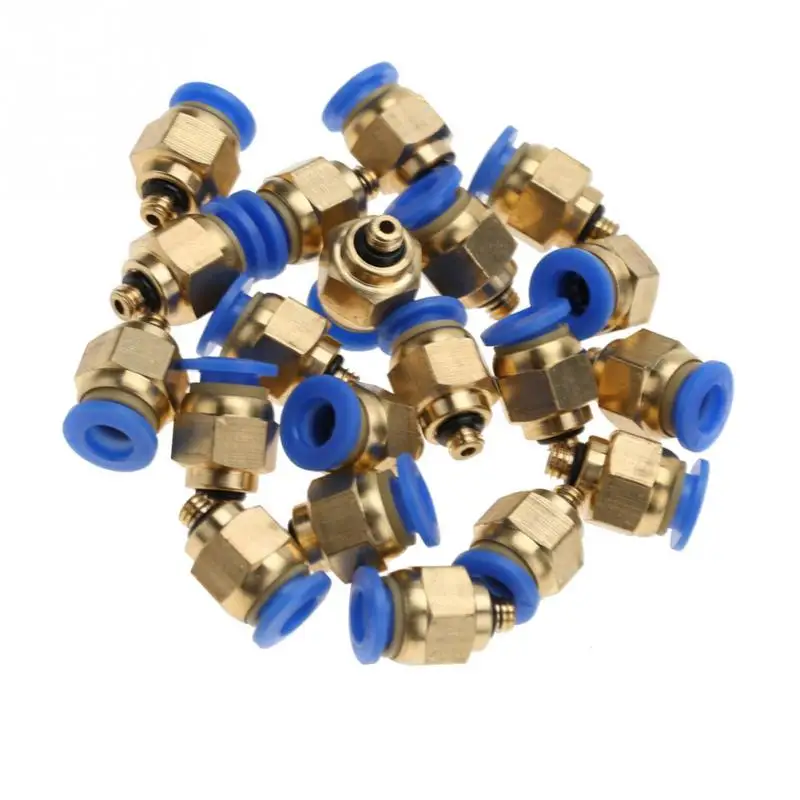 6mm Air Pipe Pneumatic Quick Fittings Male Thread Straight Push In