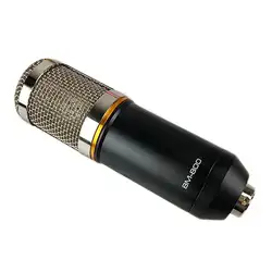 Конденсаторный Аудио Микрофон 3,5 мм проводной BM800 Studio вокальный записывающее устройство караоке с подставкой для компьютера