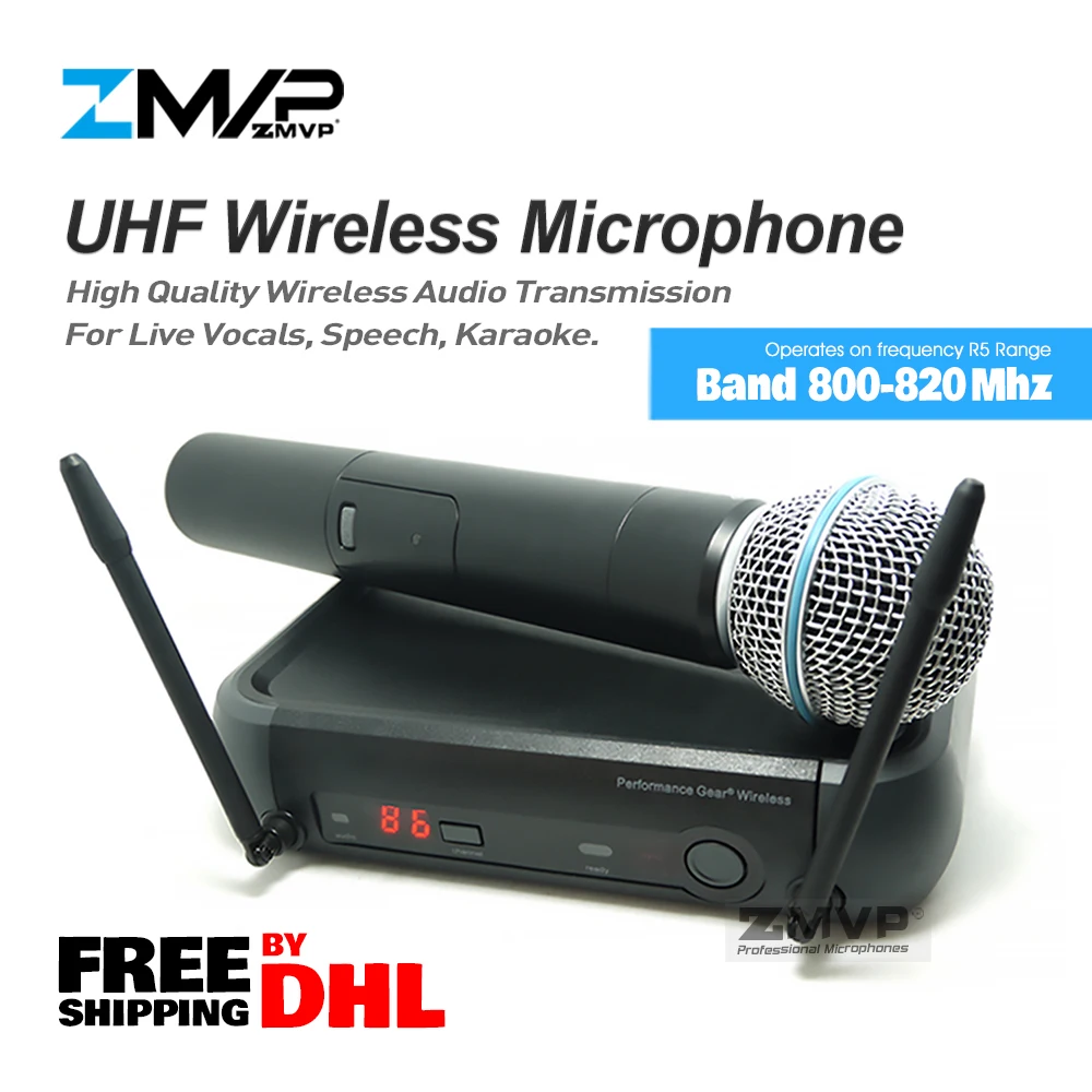 Беспроводная микрофонная система PGX24 UHF с суперкардиоидным ручным передатчиком