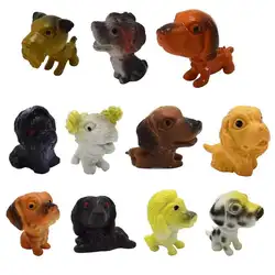 VKTECH 12 шт./компл. Пластик моделирование мини собак модели игрушки для детей эмуляции животных щенок игрушки подарки игрушки Фигурки комплект