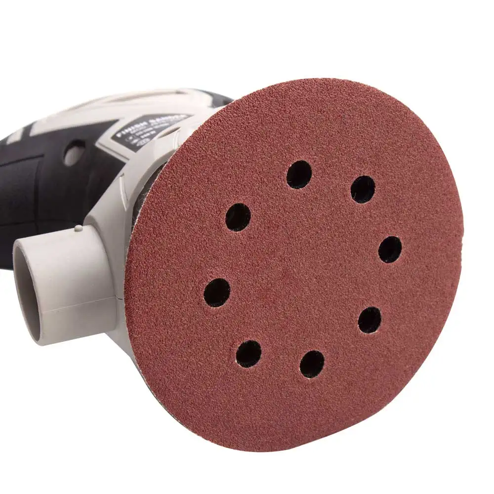 Round Sandpaper Eight Hole Disk Sand Sheets 50Pcs 5 Inch 125Mm ​Grit 40/60/80/120/240 Hook And Loop Sanding Disc Polish