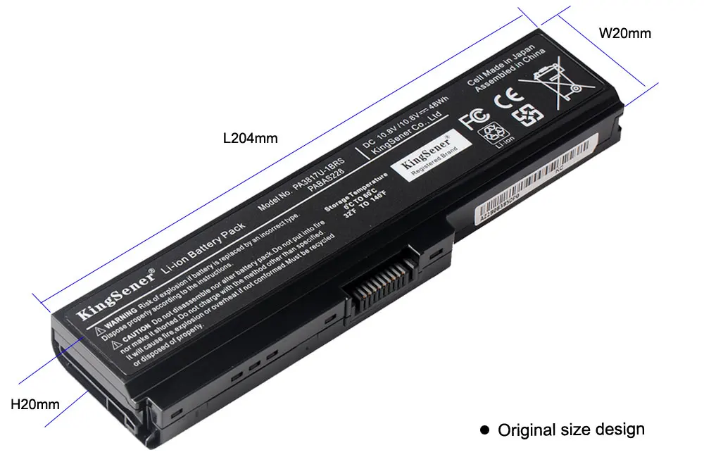 KingSener PA3817U Laptop Battery For TOSHIBA L630 L650 L645 L655 L600 L700 L730 L735 L740 L745 L750 L755 PA3817U-1BRS PABAS228