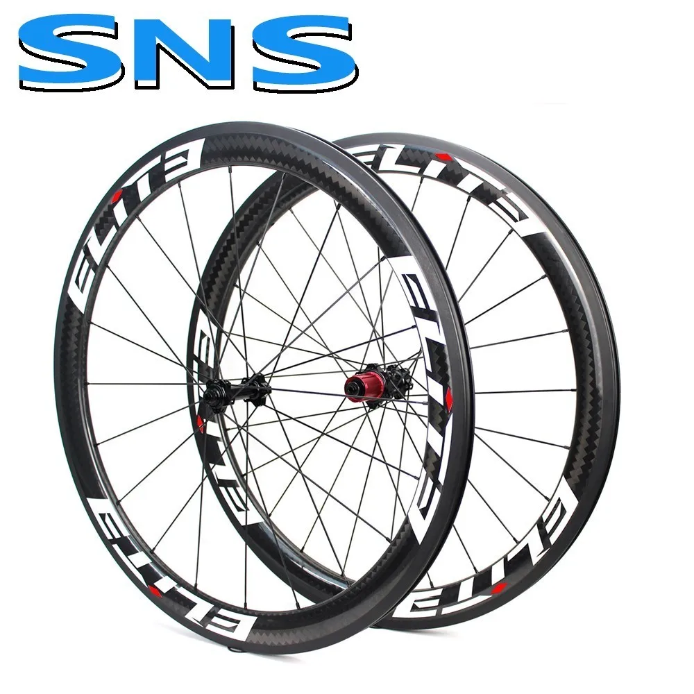 ELITEWHEELS SNS 700c углеродное Велосипедное колесо CHOSEN1386/7647 ступица 38 45 50 55 60 глубина