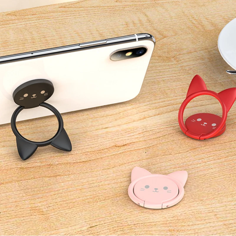 

Mobile Phone Ring Bracket Creative New Cartoon Support Zinc Alloy General Vehicle Desktop Lazy Person Bracket