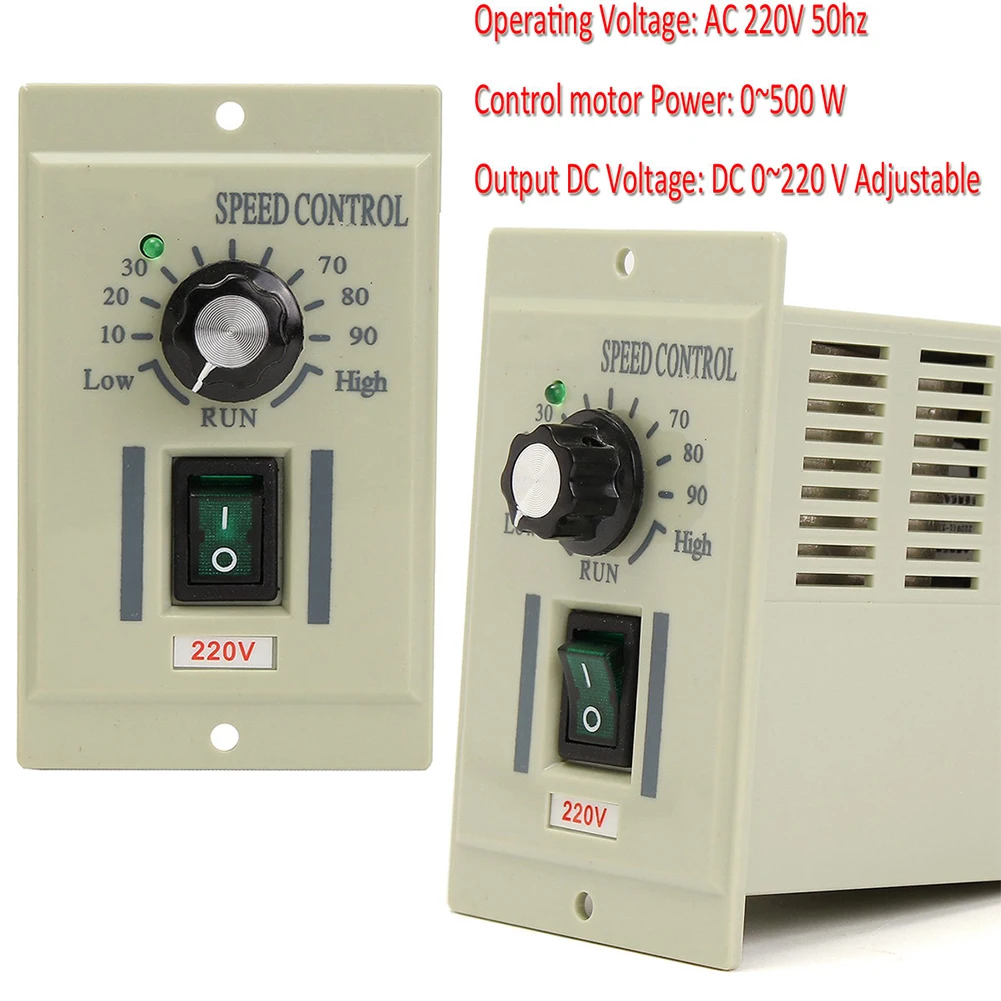 

1X 220V Electronic Speed Controller Adjustable DC 0-220V Lathe Control Useful(Gray)