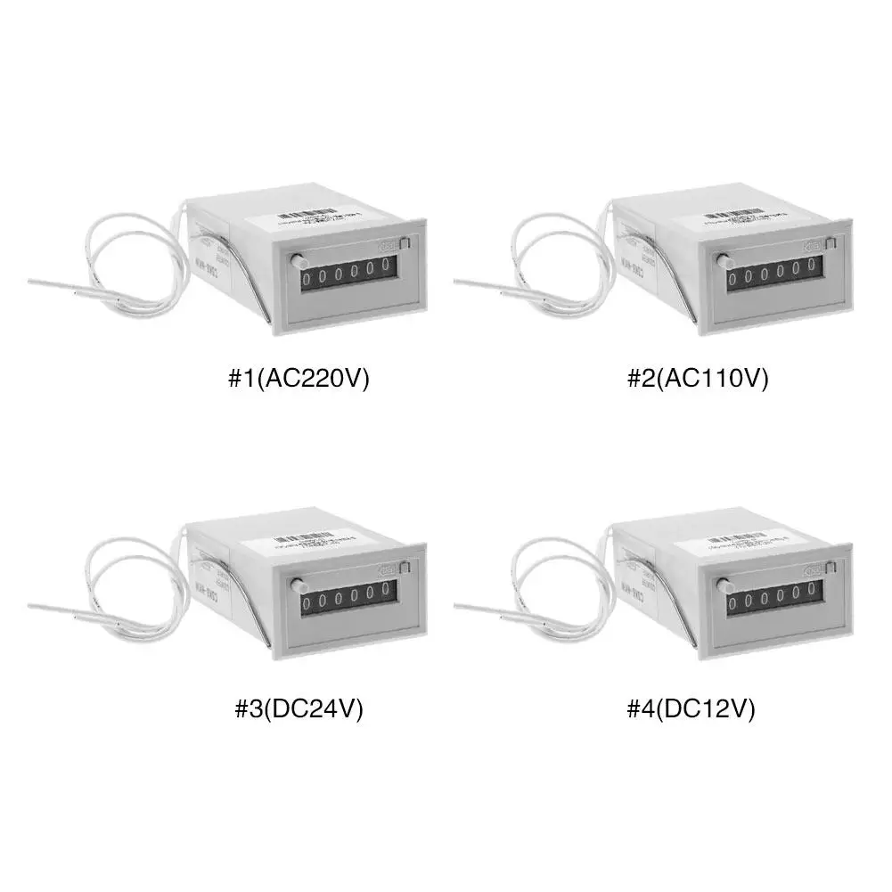 

CSK6-NKW Counter Digit Electromagnetic Pulse Counter AC220V AC110V DC24V DC 12V Pulse Counters Functional Plastic