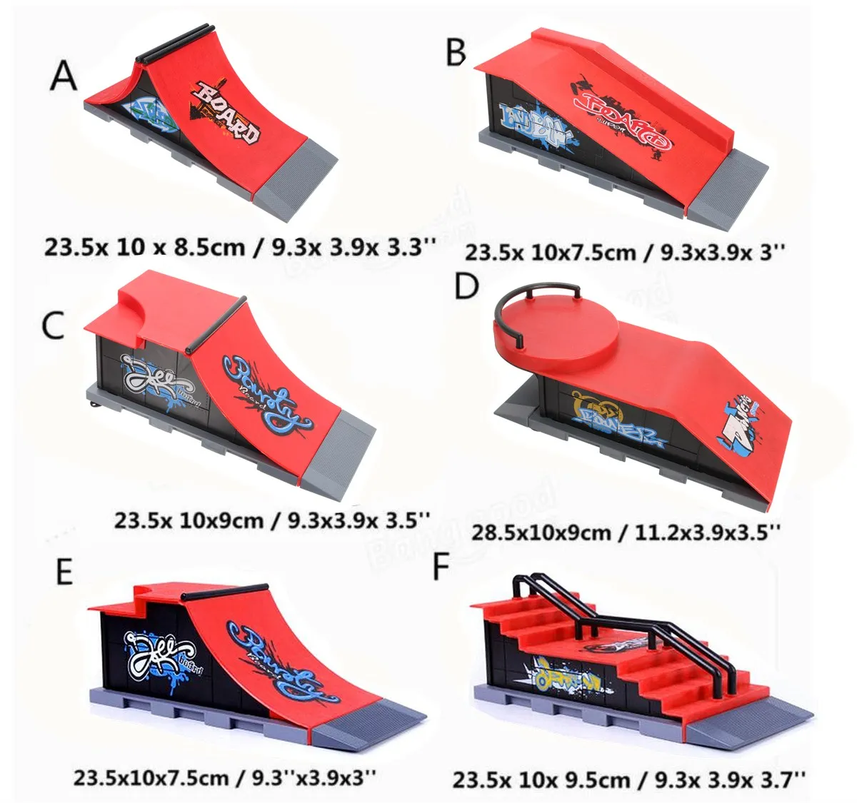 1x Finger скейтборд парк рампы запчасти для Tech Deck Fingerboard Ultimate Parks игрушки на день