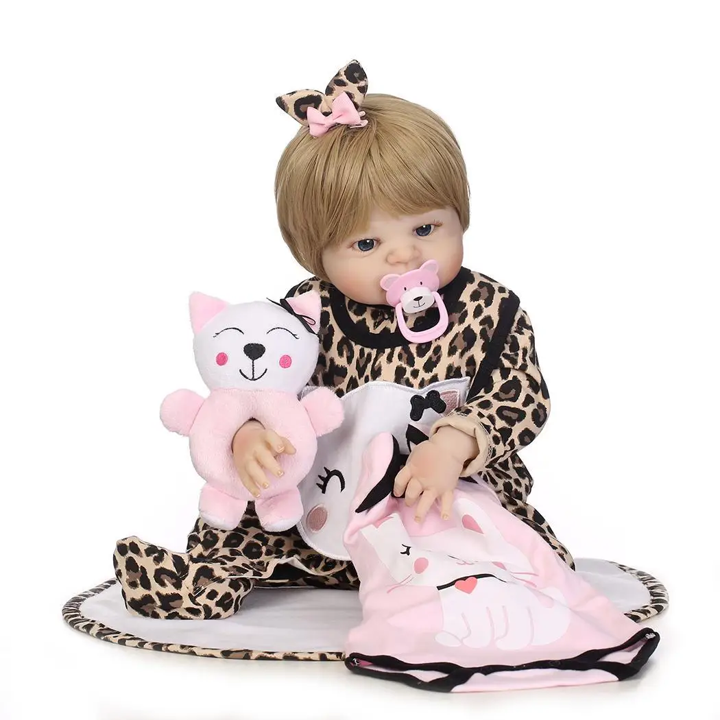 

Kids Soft Silicone Realistic With Clothes Reborn Brown Collectibles, Gift, Playmate 2-4Years Baby Doll