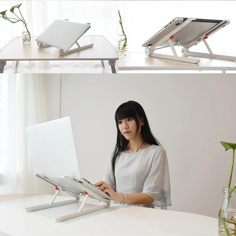 Koop X1 Gemakkelijk Opvouwbaar 11 15.6 Inch Laptop Houder Ultra Licht Notebook Stand Draagbare Laptop Ondersteuning
