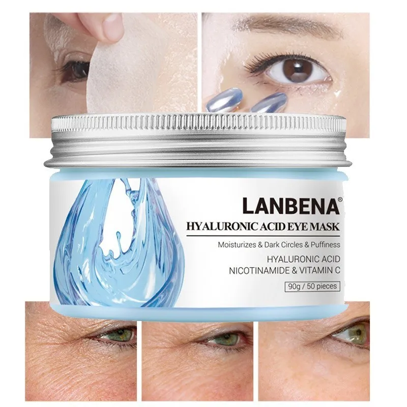 

50pcs LANBENA Hyaluronic Acid Eye Mask Patch For Eye Collagen Gold Mask Relieving Dark Circle Remove Anti Puffiness Skin Care