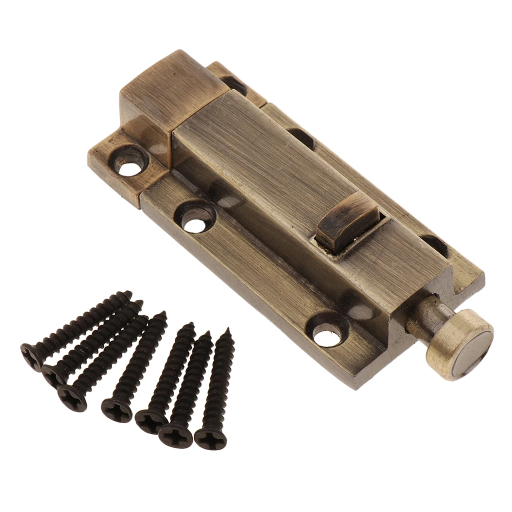 

Zinc Alloy Door Latch Sliding Lock Barrel Bolt 3inch/4inch Door Guard Latches Bolts for Interior Locking Anti Theft