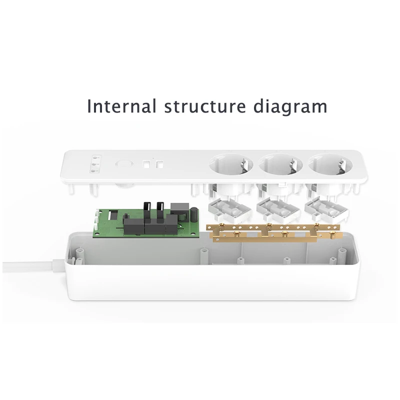 LEORT Wi Fi умная силовая полоса EU мульти штепсельная розетка 3 переменного тока 4 USB