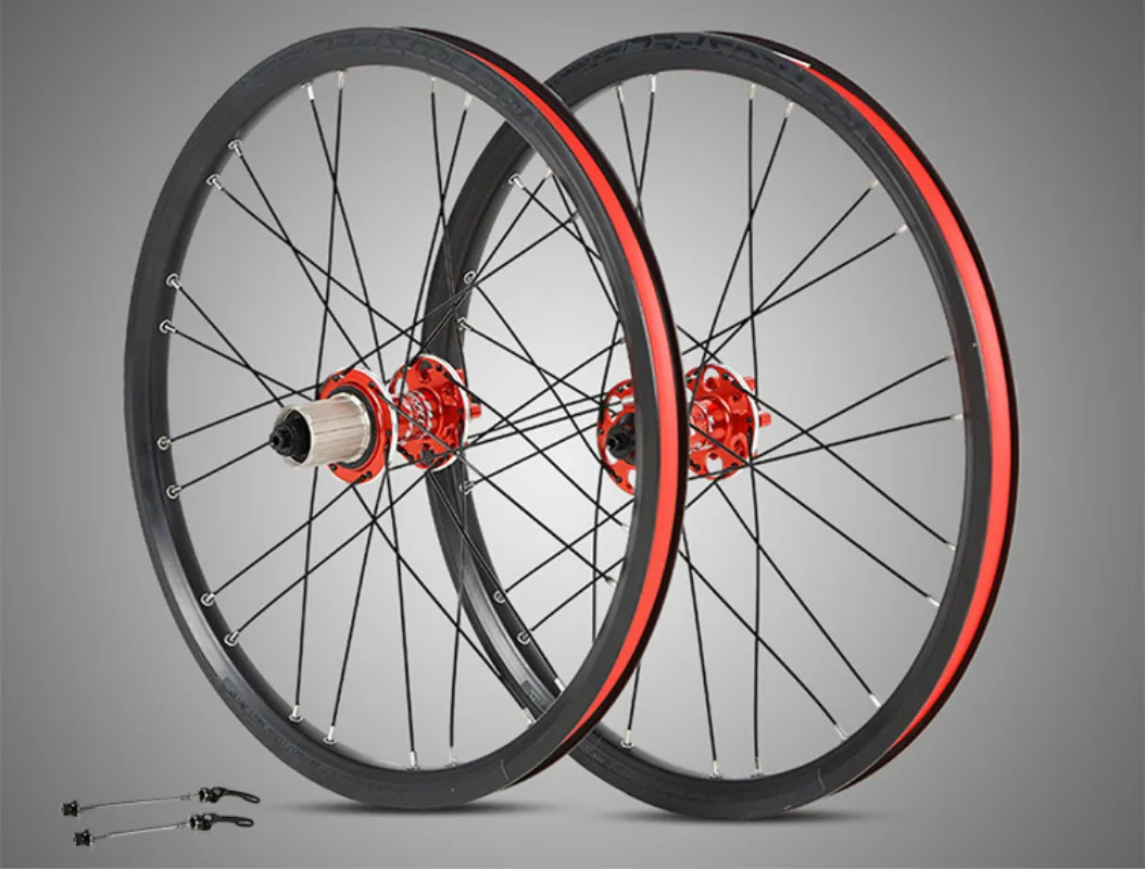 Top Bicycle wheelset mtb aluminum alloy folding road mountain bike wheel set 4 bearing 24 hole 20 inch disc brake bike parts 4 Top Bicycle wheelset mtb aluminum alloy folding road mountain bike wheel set 4 bearing 24 hole 20 inch disc brake bike parts 4