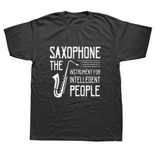 Футболка с изображением саксофона, мужская, музыкальная, джазовые проигрыватели, подарок для влюбленных, идея, Модная хлопковая футболка с короткими рукавами, топы, Camisetas
