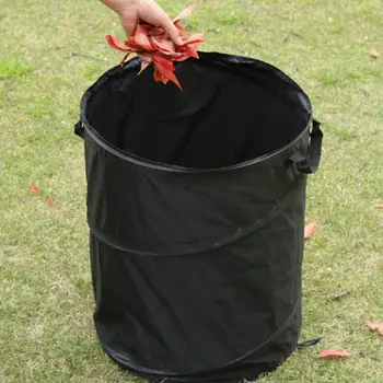

Portable Oxford Cloth Storage Bucket Garden Leaves Trash Can Home Storage Bucket Multifunctional Folding Trash Can Garden Tool