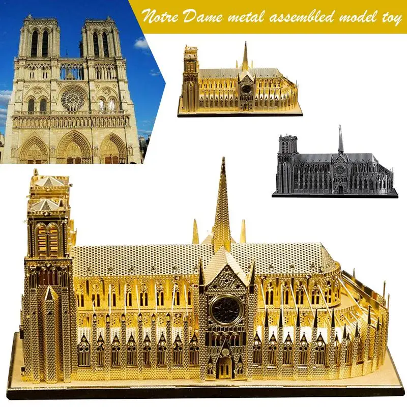 

Notre Dame 3D Puzzle Puzzle Building Model Notre Dame De Paris DIY Puzzle Assembly Toys Kid Child Educational Home Decor P40