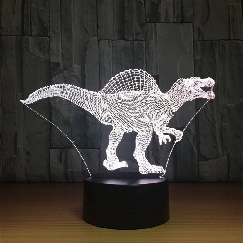 

Creative dinasour 3d Lamp Led Children's nightlight Visual USB Night Lights Illusion Table Desk Lamp As Gift