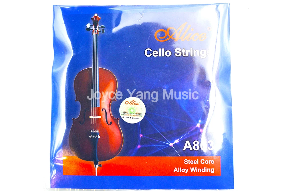 Alice A803 Steel Core Nickel Silver Wound Cello Strings Set Of 4 Strings Free Shipping Violin