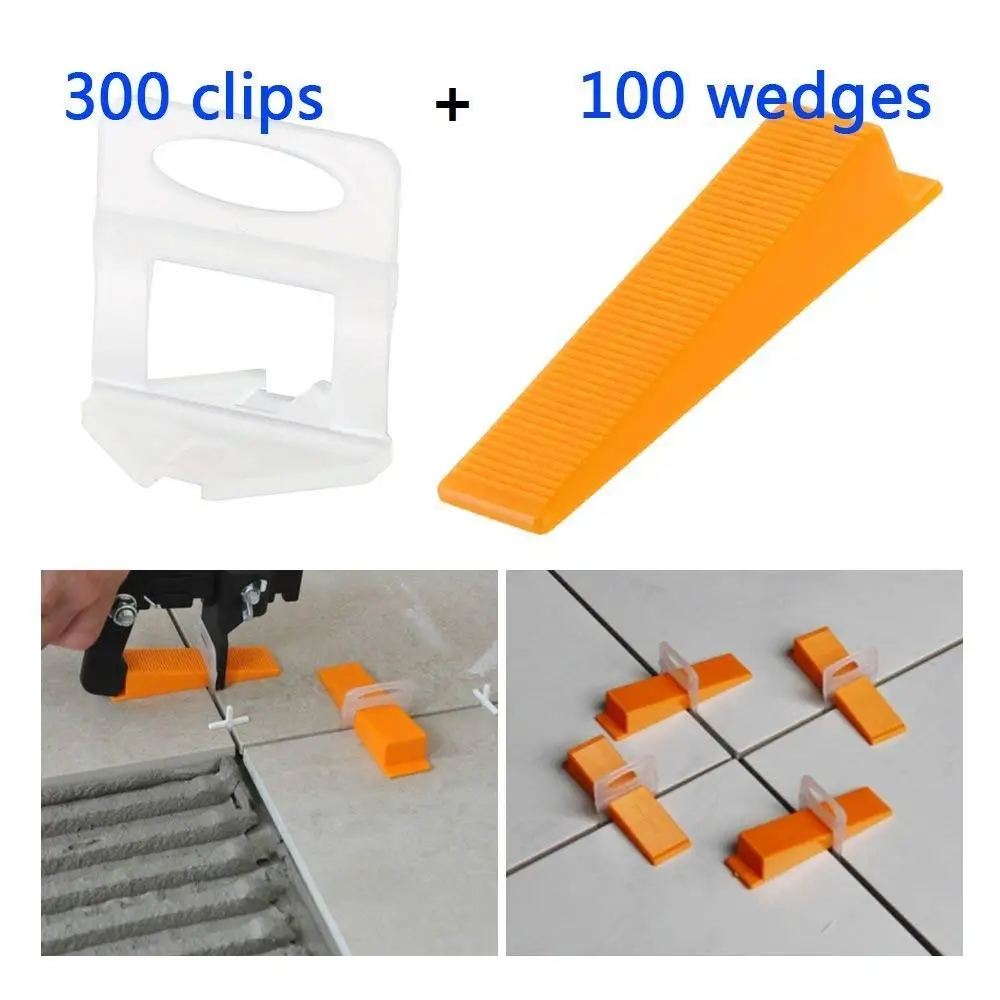 Плитка позиционирования выравниватель пластиковые зажимы плитки вспомогательный прессованный зажим плитки инструмент 300x Выравнивающая площадка 100x многоразовый Клин