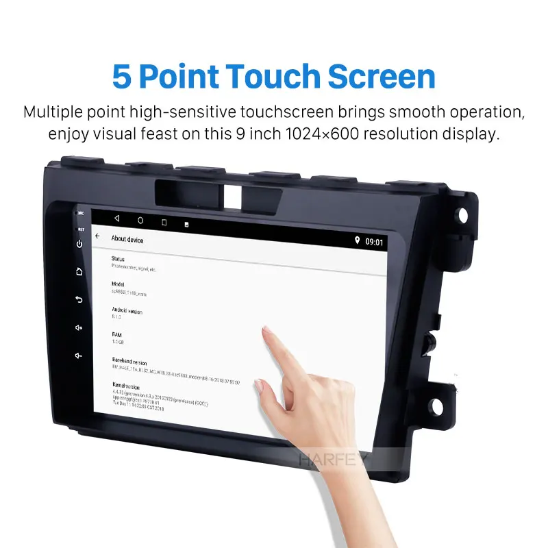 Cheap Harfey 2 Din 9" Android 8.1/9.0 Car Radio For MAZDA CX-7 2007 2008 2009 2010 2011 2012 2013 2014 GPS Multimedia Player Head Unit 2