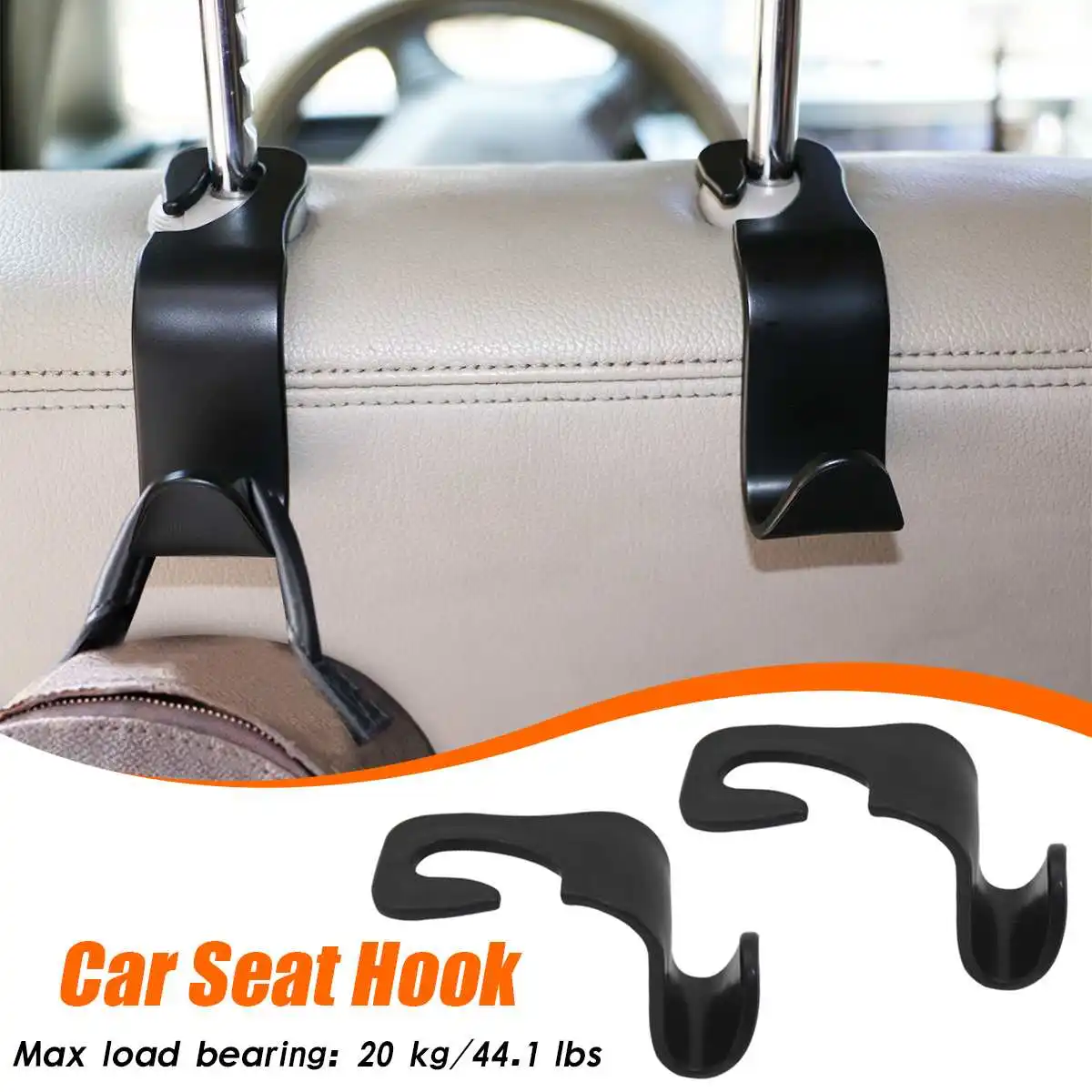 

Car Seat Back Hooks Clips Vehicle Headrest Hanger Handbag Shopping Bag Coat Storage Hanger Hook Organizer