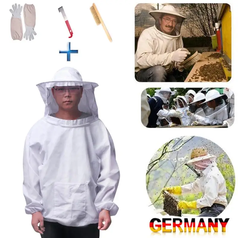 

1 Set Protective Beekeeping Gloves Safe Beekeeping Suit Bite Protection Unisex Defend Bee Keeping Gloves Safety Clothing