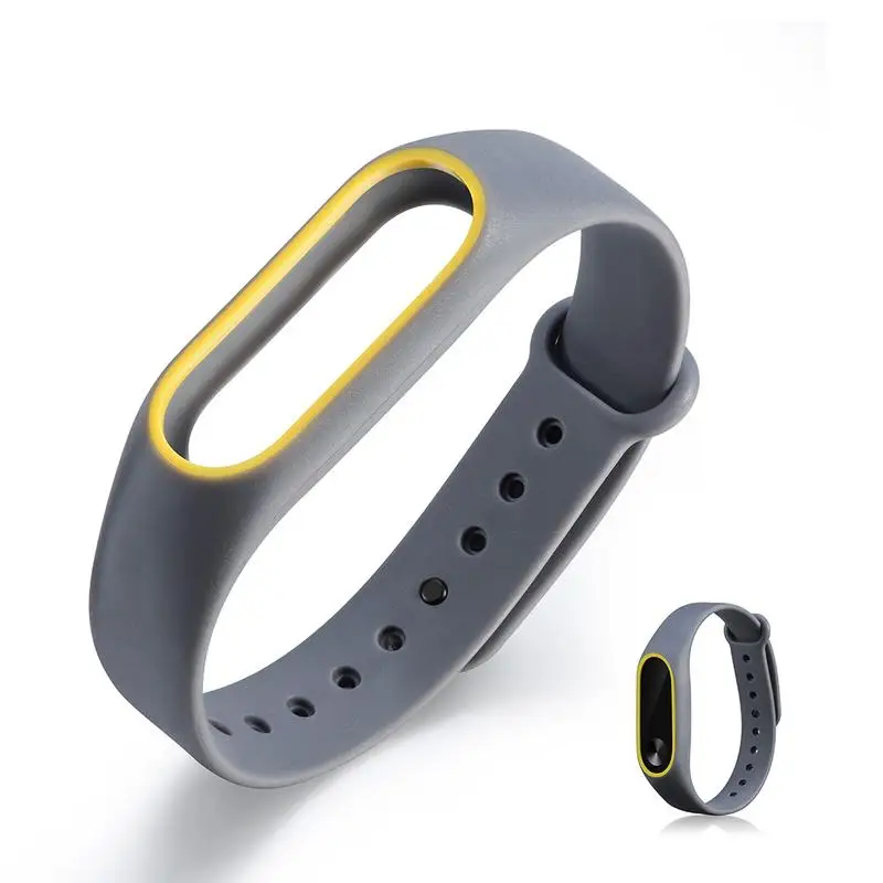 Двойной цвет mi band 2 аксессуары pulseira miband сменный силиконовый браслет для xiaomi умный
