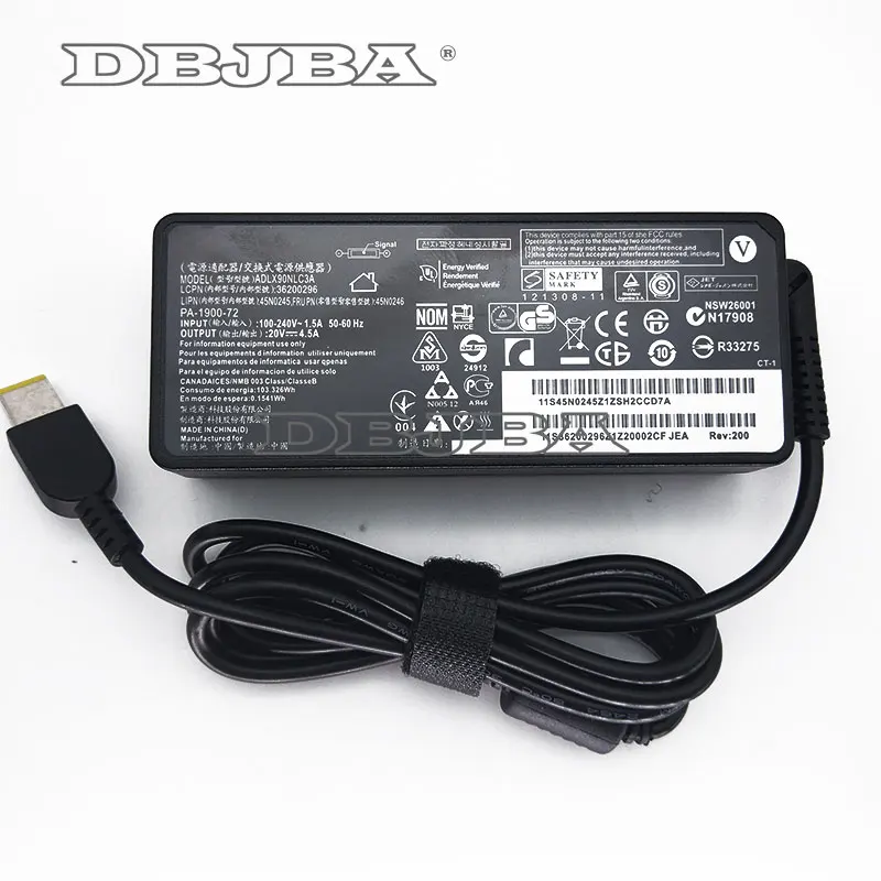 20 V 4.5A 90 W адаптер для lenovo IdeaPad U530 Z50-70 Z50-75 Z510 Z710 Мощность адаптер переменного тока Зарядное устройство