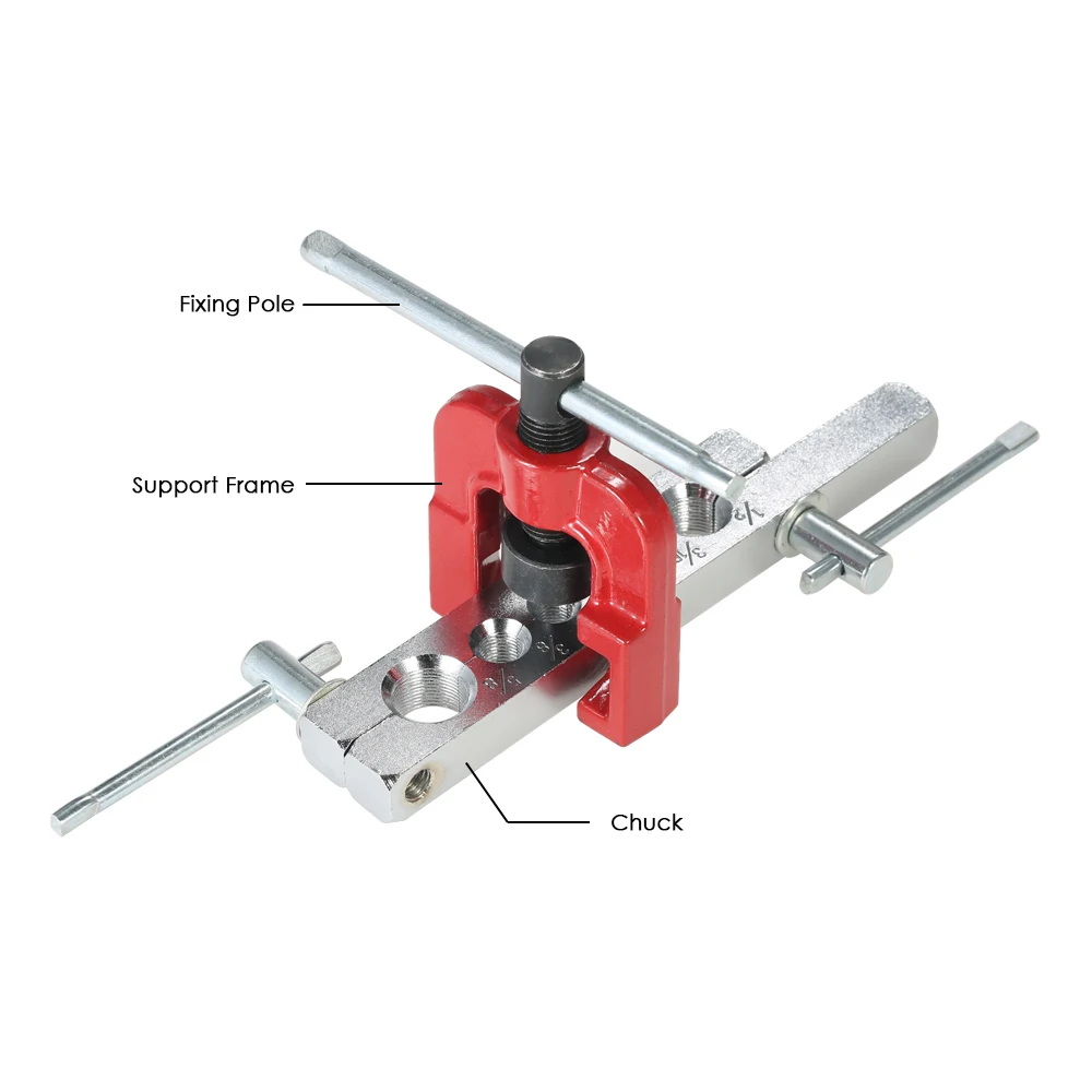 WSFS Hot 6 Dies Tubing Pipe Flaring Tools Set Kits Woodworking Metal Extension Tools 3/16-5/8 Air B