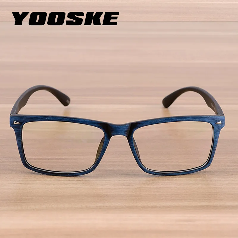 YOOSKE мужские ретро деревянные очки с узором оправа женские классические оптические очки модные стильные бамбуковые деревянные очки
