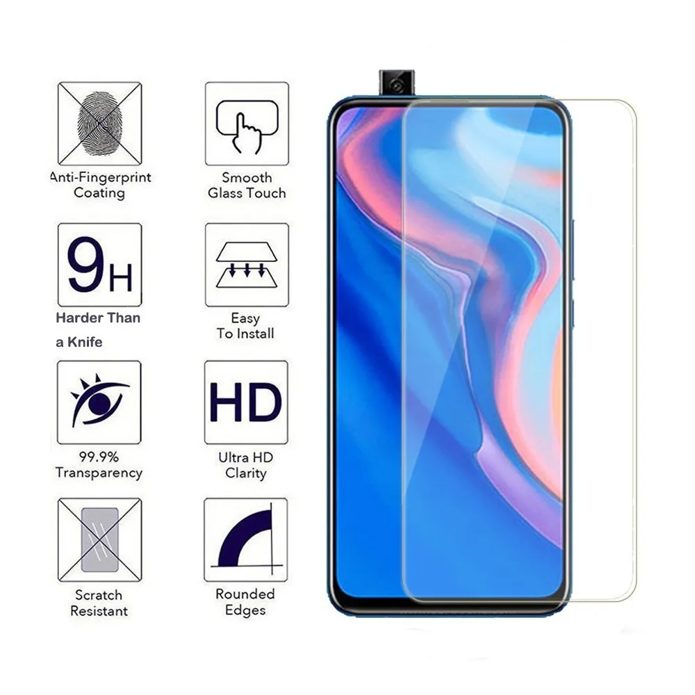 2 упаковки 9H 0 3 мм 2.5D Закаленное стекло для защиты экрана Huawei P Smart Z 2019 Защита от