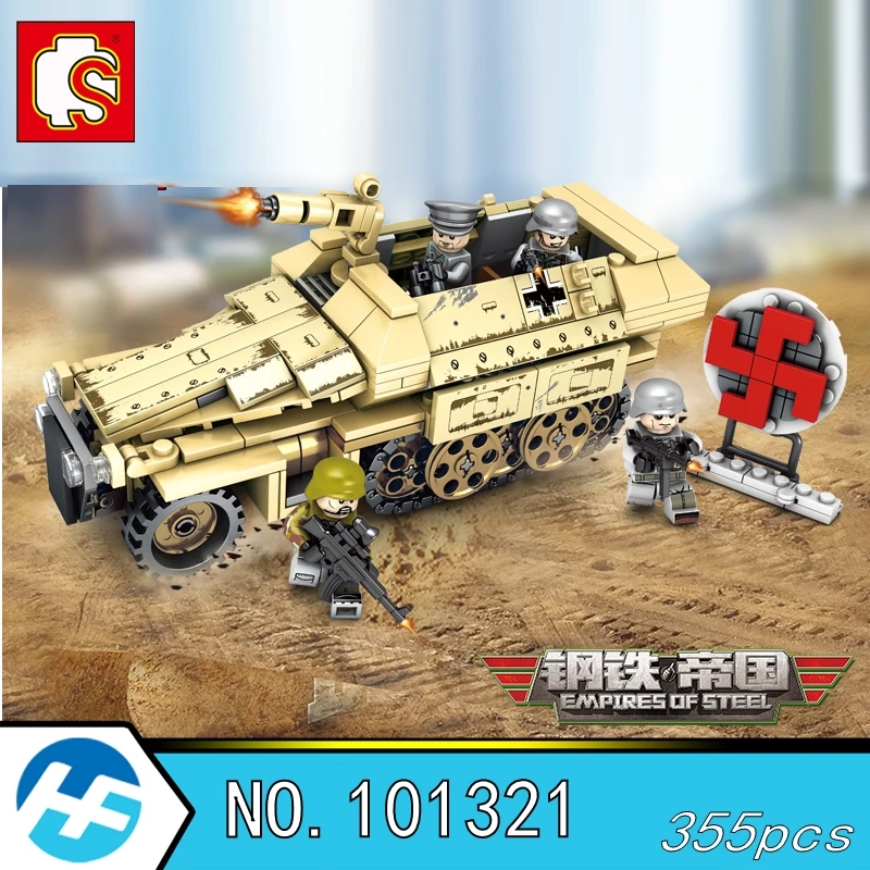 

SD.KFZ.251 armored car Empires of steel Military Series Building Blocks Bricks Compatible with legoinset SEMBO 101321